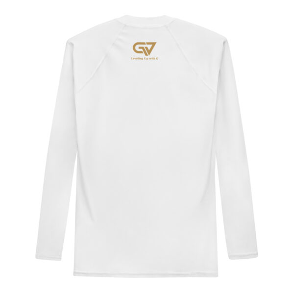 #LevelingUp Men's Rash Guard (White) - Image 5