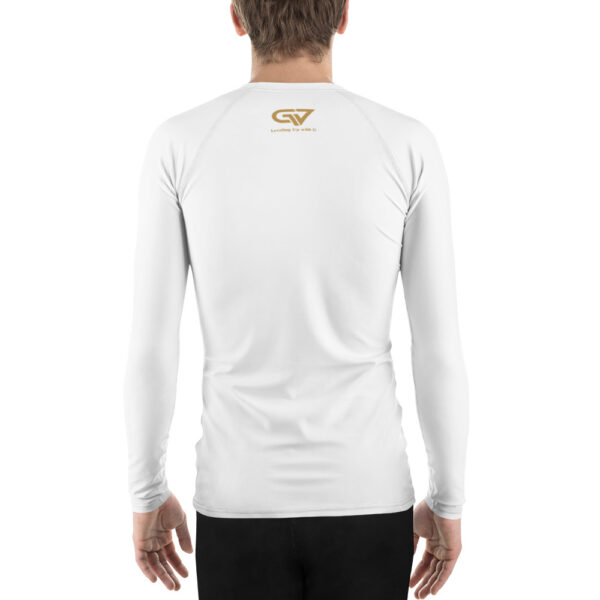 #LevelingUp Men's Rash Guard (White) - Image 7