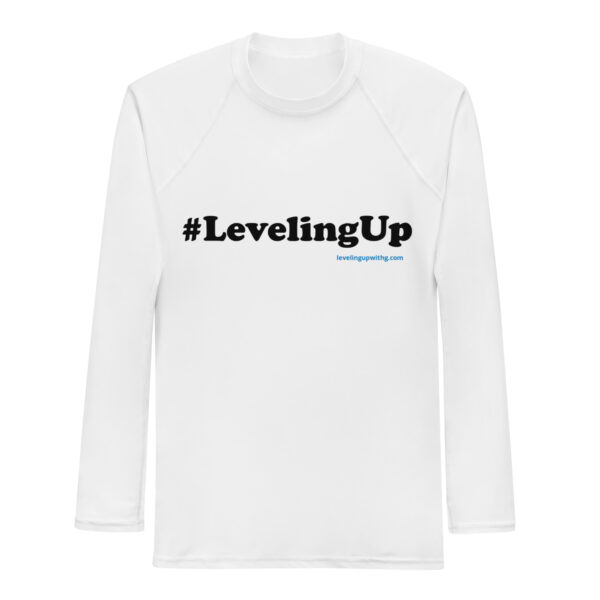 #LevelingUp Men's Rash Guard (White)