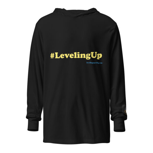 #LevelingUp Hooded long-sleeve tee